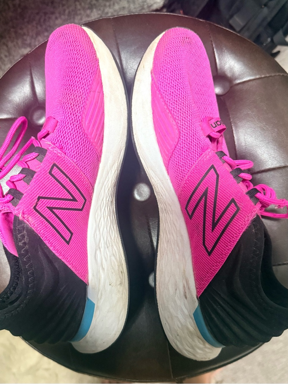 New Balance Hot Pink and Black Women's Athletic Running Shoes
